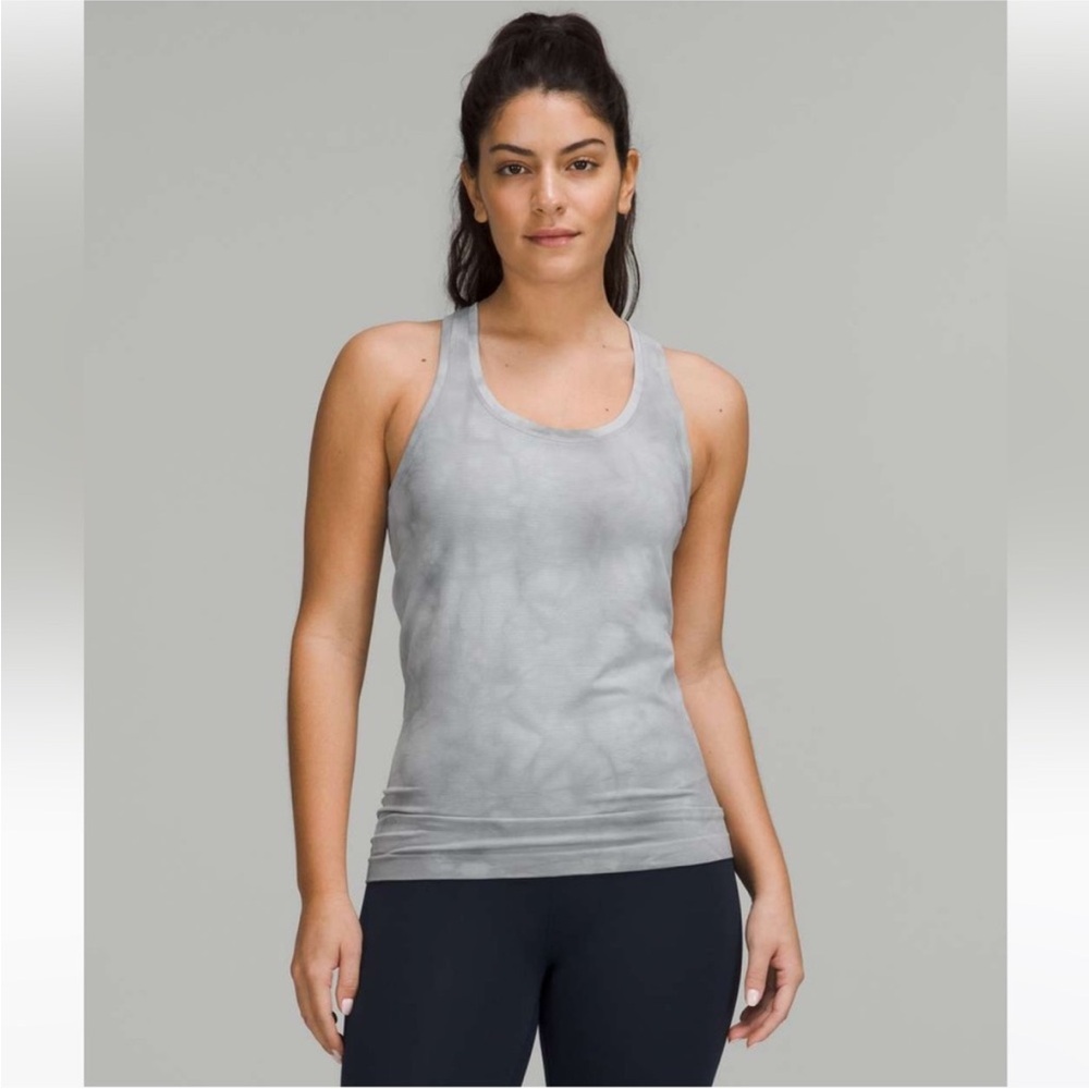 Lululemon Swiftly Tech Grey Tie Dye Tank Size 10